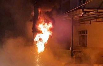 Cemevinde korku dolu anlar: Elektrik panosu patladı