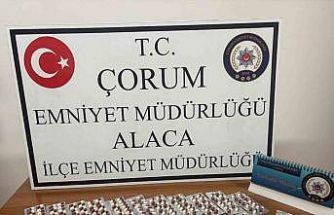 Çorum’da 266 adet sentetik ecza hapı ele geçirildi: 1 gözaltı