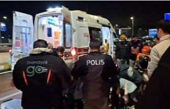 Devrilen motosikletin sürücüsü ağır yaralandı