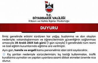 Diyarbakır’da okullar yarın da tatil edildi