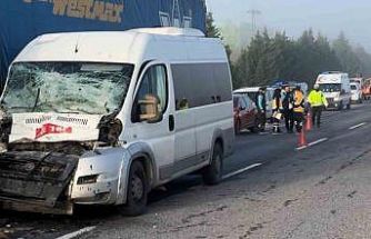 Edirne’de 10 araçlı zincirleme kaza: 5 yaralı