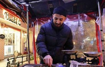 Eskişehir’de eksi 7 derecede kestane mesaisi