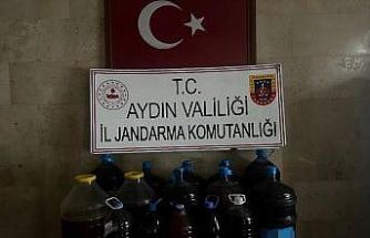 Germencik’te 202 litre kaçak alkol ele geçirildi