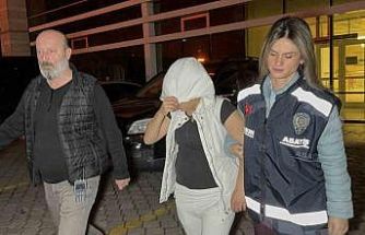 Girdiği evden altın ve para çalan kadın tutuklandı