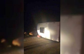 İnşaat işçilerini taşıyan minibüs devrildi: 16 yaralı