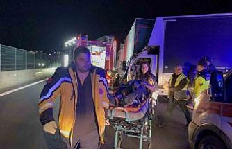 İstanbul TEM Otoyolu’nda sıkışmalı zincirleme kaza: 4 yaralı