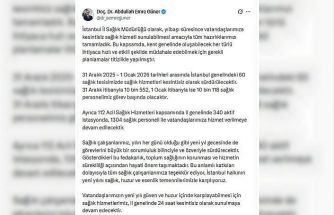 İstanbul’da yılbaşı hazırlığı: 31 Aralık’ta 10 bin 552 sağlık çalışanı görevinin başında olacak