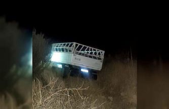 Kamyonet şarampole devrildi: 1 yaralı