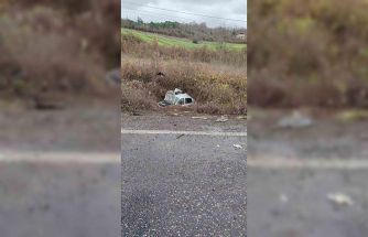 Karşı şeride geçen otomobil ticari araçla çarpıştı: 1 yaralı