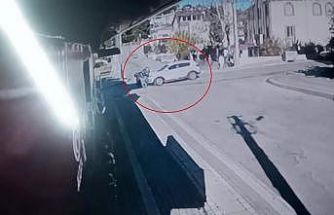 Kavşağa giren motosikletliyi fark etmeyerek çarptı: 1 yaralı