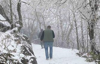 Keremali Yaylası’nda kış güzelliği