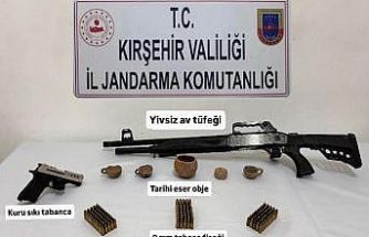 Kırşehir’de kaçakçılık operasyonu: silah, mühimmat ve tarihi eser ele geçirildi