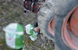 Kontrol etmek istediği traktörünün altında kalan yaşlı adam yaralandı