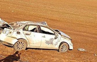 Kontrolden çıkan otomobil tarlaya uçtu: 1 yaralı