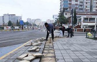 Mardin Büyükşehir Belediyesi şehirdeki engelli yollarını yeniliyor