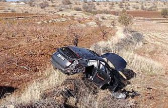 Mardin’de devrilen aracın sürücüsü yaralandı