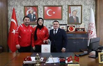 Milli Judocu Hatice Nur Göktaş, İl Müdürü Demir ile bir araya geldi