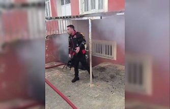 Okulun bodrum katında korkutan yangın