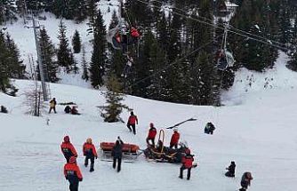 Ordu’daki kayak merkezinde gerçeğini aratmayan kurtarma tatbikatı