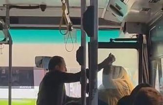 Otobüste kavga: Şoför ve kadın yolcu birbirlerine saldırdı