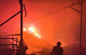 Samanlıktan yükselen alevler, besihaneye ulaşmadan kontrol altına alındı