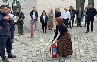 Samsun Adliyesi’nde yangın söndürme tatbikatı