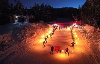Sarıkamış kayak sezonuna "Merhaba" dedi