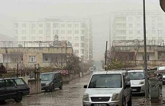 Siirt’te sis ve sağanak yağış etkili oldu