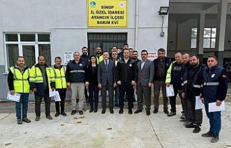 Sinop il özel idaresi personellerine ’teşekkür belgesi’