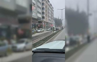 Sinop’ta yola dökülen kaygan madde zincirleme kazaya neden oldu