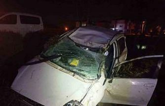 Tekirdağ’da alkollü sürücü su kanalına uçtu