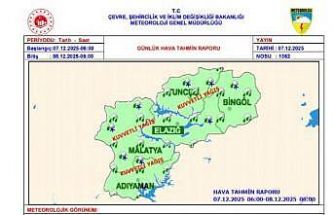 Tunceli’de şiddetli yağmur ve fırtına etkili oldu