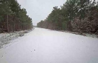 Türkmendağı etekleri beyaza büründü