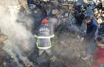 Yangında evi küle dönen yaşlı kadının cenazesine ulaşıldı