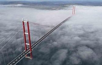 1915 Çanakkale Köprüsü sisler içinde mest etti