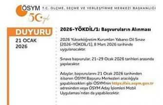 2026 YÖKDİL-1 başvuruları başladı