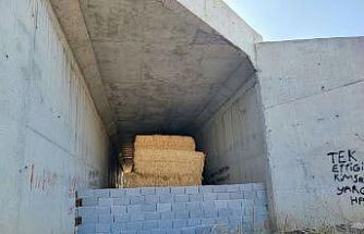 7 yıldır bitmeyen yolun köprü ayakları samanlığa döndü