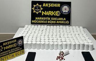 Akşehir’de 10 bin 550 adet uyuşturucu hap ele geçirildi: 2 tutuklama