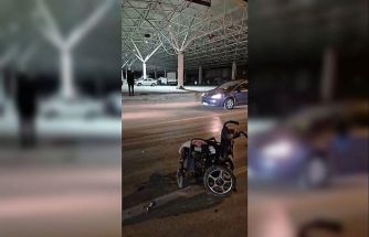 Alkollü sürücünün çarptığı engelli adam yaralandı