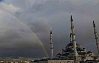 Ankara’da yağmur sonrası gökkuşağı hayran bıraktı