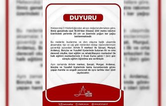 Artvin’de eğitime 1 gün ara verildi