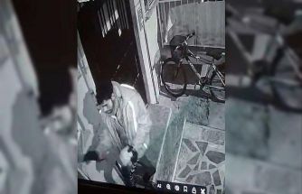 Balkondaki motosiklet ekipmanlarını çaldı