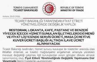 Bartın’da restoran ve kafelere ilave ücret uyarısı