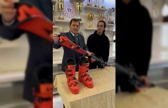 Başarılı sporcuya malzeme desteği