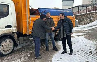 Başkan Taşkın, karla mücadele çalışmalarını sahada inceledi