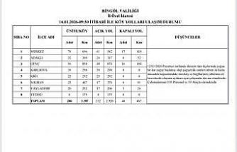 Bingöl’de karla mücadele sürüyor: 232 köy yolu ulaşıma açıldı