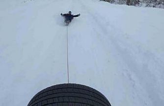 Bu da Rizeli gençlerin kar eğlencesi