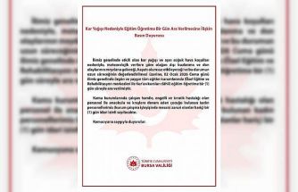 Bursa’da eğitime kar engeli