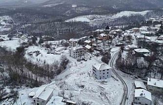 Demirköy’de kartpostallık kış manzarası