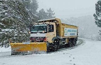 Denizli’de karla mücadele sürüyor